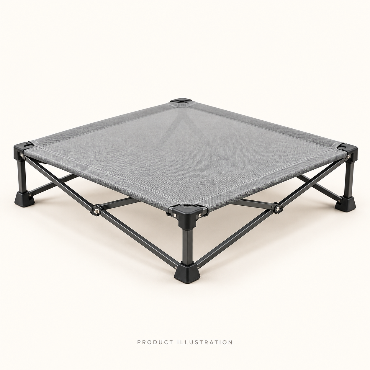 Coolaroo On The Go Elevated Dog Bed — Glacier Grey, Small — product-type illustration, not a photograph