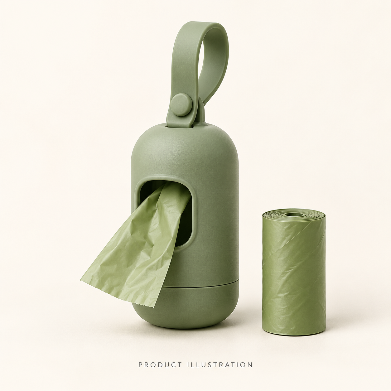 Earth Rated Poop Bag Dispenser — Unscented, 15 Bags — product-type illustration, not a photograph