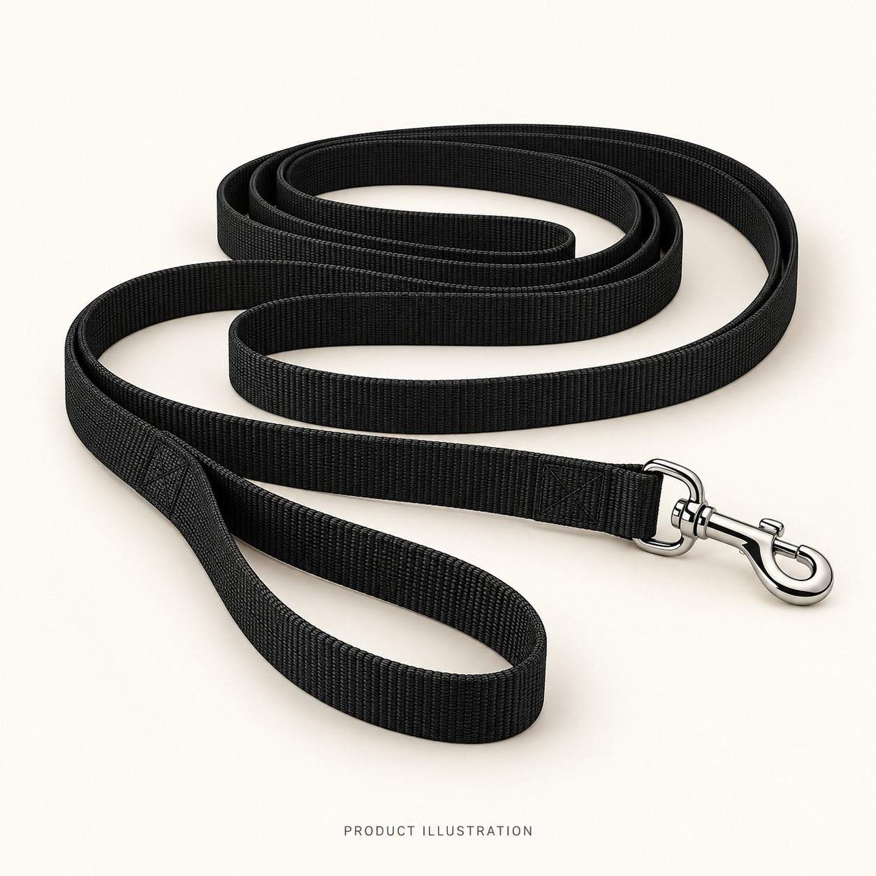 Frisco Training Leash — Black, 30 ft — product-type illustration, not a photograph