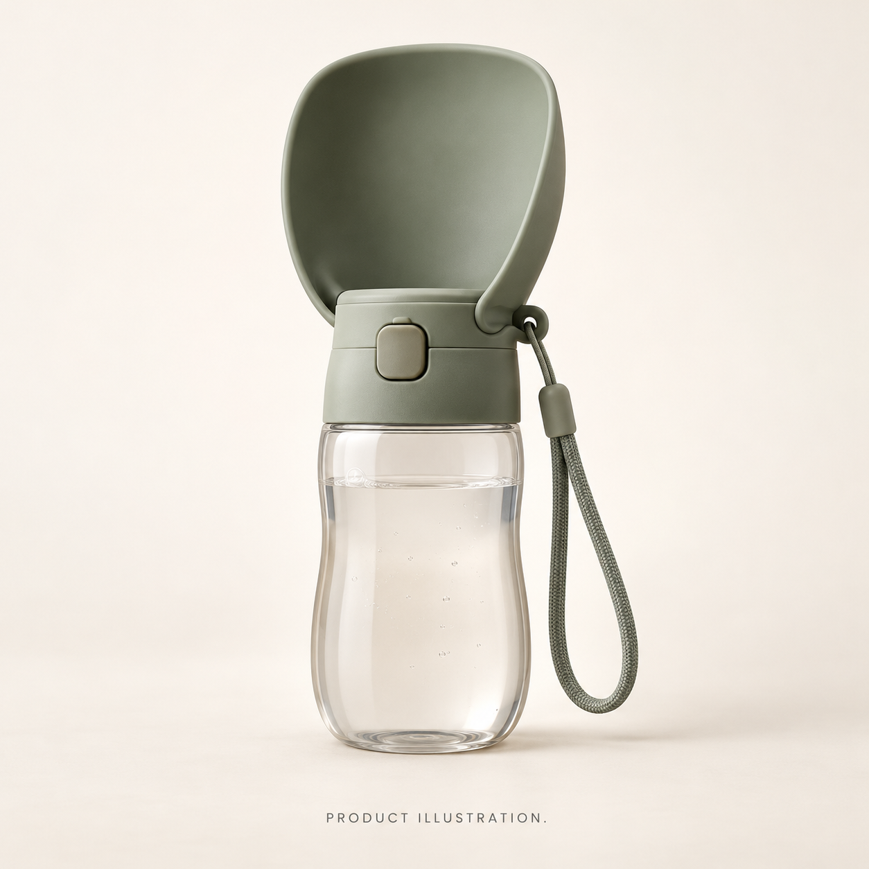 LESOTC Outdoor Portable Squeeze Dog Water Bottle — 18 oz — product-type illustration, not a photograph