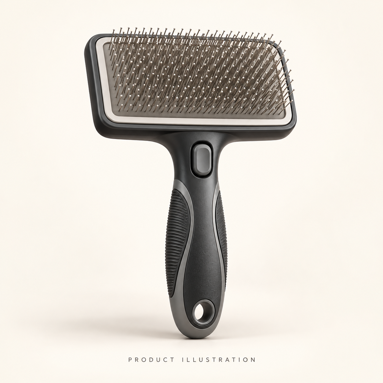 Safari Self-Cleaning Slicker Dog Brush — Large — product-type illustration, not a photograph