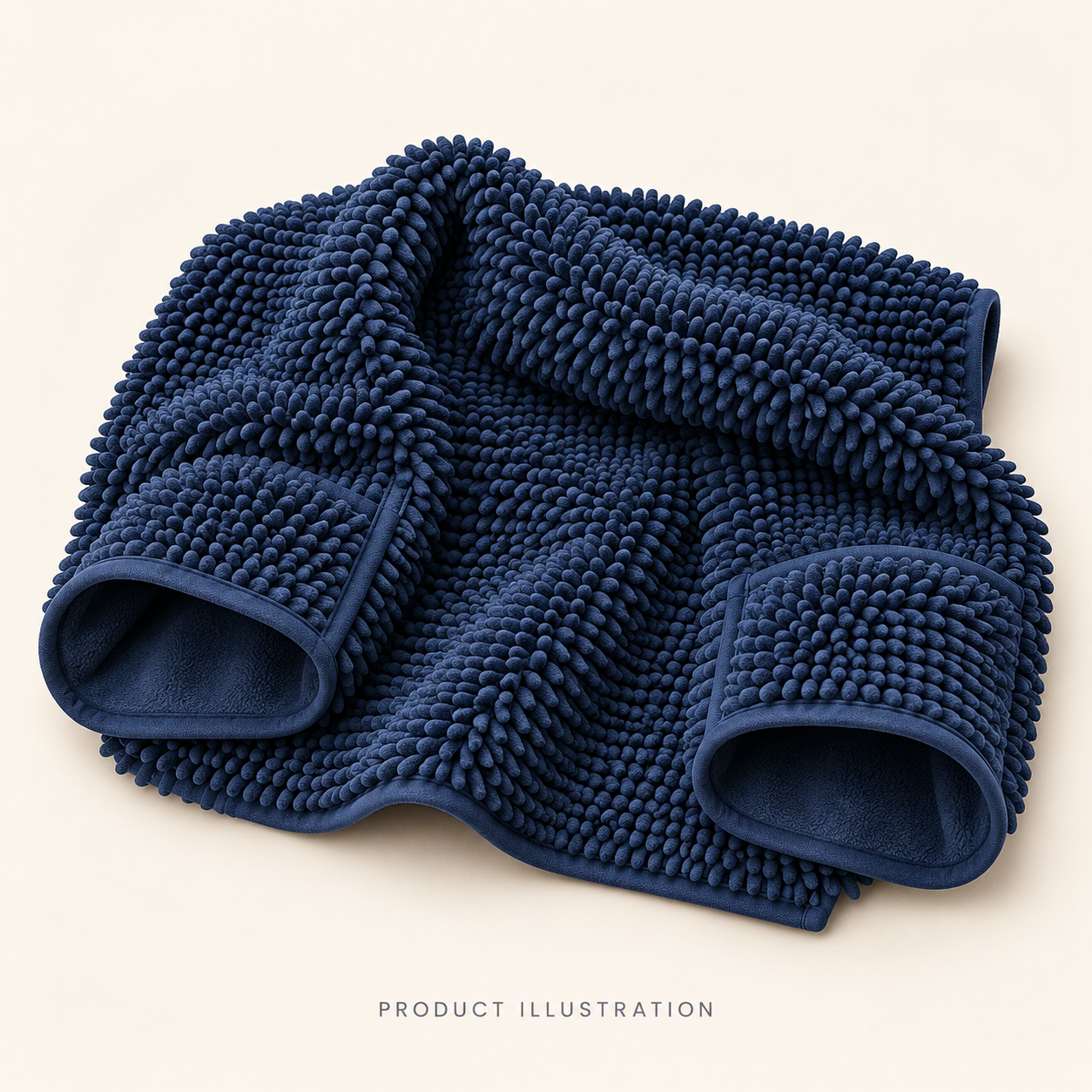 Soggy Doggy Super Shammy — Navy Blue — product-type illustration, not a photograph